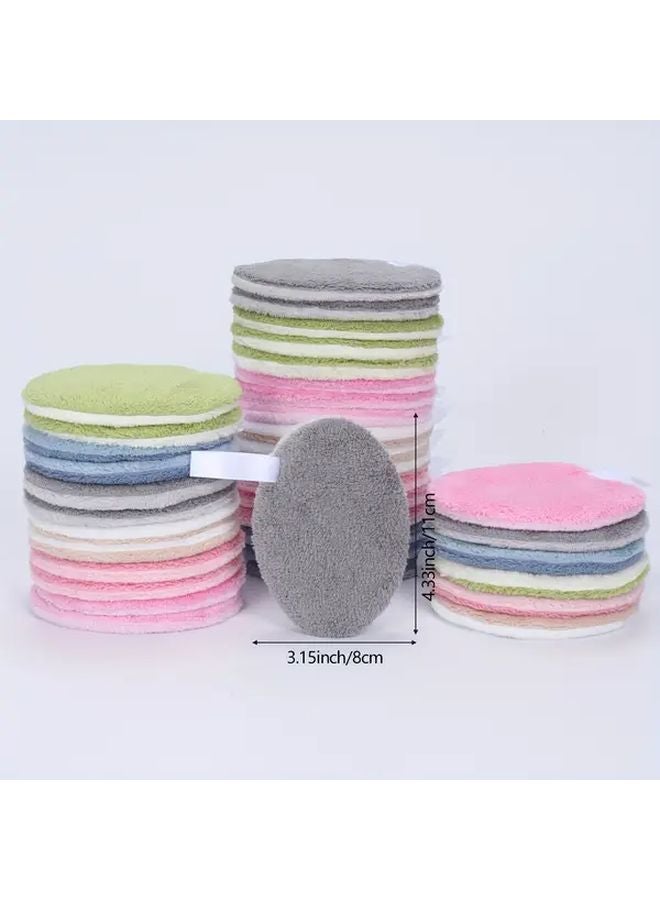 Watermelon Powder 8011 Oval Shaped Absorbent Reusable Makeup Remover Pads 6pcs - Image 4